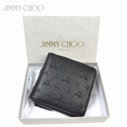 ジミーチュウ 財布 コピー 【JIMMY CHOO】 エンボス スター ラウンド 黒 jc07